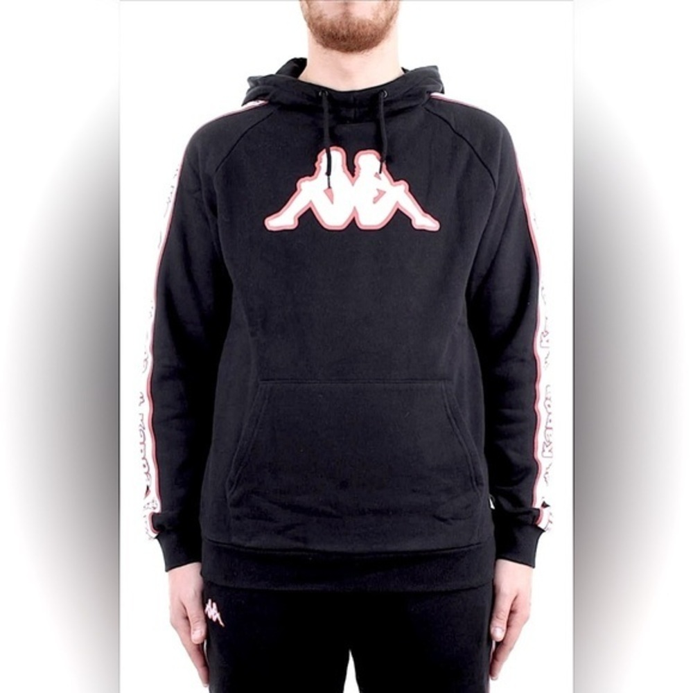 Kappa  Omini drawstring hoodie/long sleeve w/ logo tape/ central kangaroo pouch